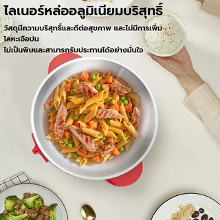 กระทะไฟฟ้าพร้อ กระทะไฟฟ้า หม้อไฟฟ้า 4L 1000W กระทะไฟฟ้าเอนกประสงค์ ปรับระดับอุณหภูมิได้ ใช้งานและทำความสะอาดง่าย