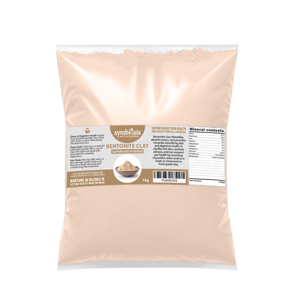 SYMBIOSIS - Bentonite Clay Powder ผงดินเบนโทไนท์  1Kg