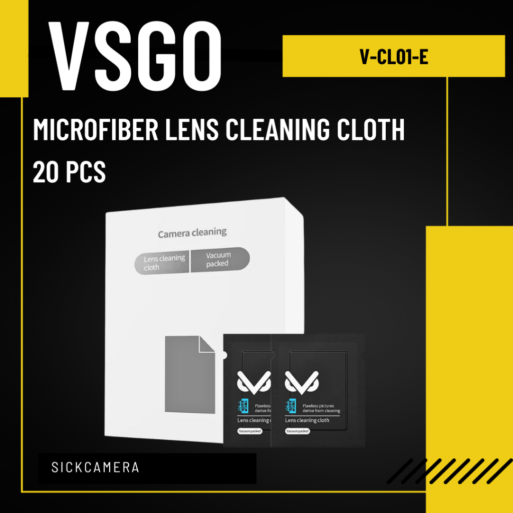 VSGO   V-CL01-E ผ้าไมโครไฟเบอร์ 20 ชิ้น Microfiber Lens Cleaning Cloth