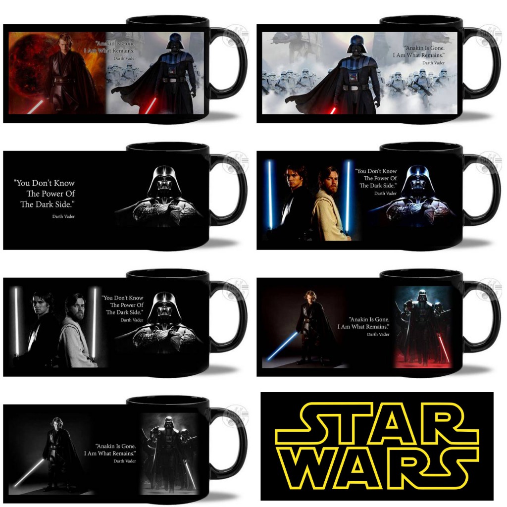 แก้วกาแฟ Darth Vader 7 ลาย จากหนังดัง Star Wars สกรีนรูปรอบแก้ว ของใหม่มือหนึ่ง ส่งรูปมาให้สกรีนก็ได้