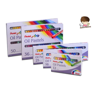 สีชอล์ค เพนเทล Pentel12 / 16 / 25 / 36 / 50 สี Pentel Oil Pastel สีชอล์คน้ำมัน