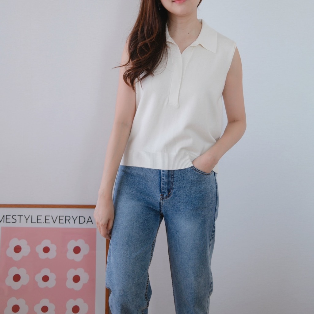 bristol knit top 450 เสื้อไหมพรม ทรงตรงสวย ไม่บางไม่รัด ดีงาม เหมาสี