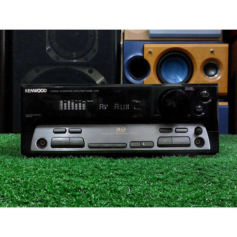 ชั้นแอมป์ kenwood รุ่นA-F9 (ตัวท็อป) made in Japan จากตู้ยี่ปุนมือ2ใช้ไฟ 100 v. ส/ก/ย/10.5/27/34/cm.