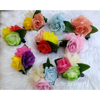 พร้อมส่ง กิ๊บติดผมดอกไม้ กิ๊บติดผมช่อดอกไม้ประดิษฐ์ ดอกไม้ผ้…