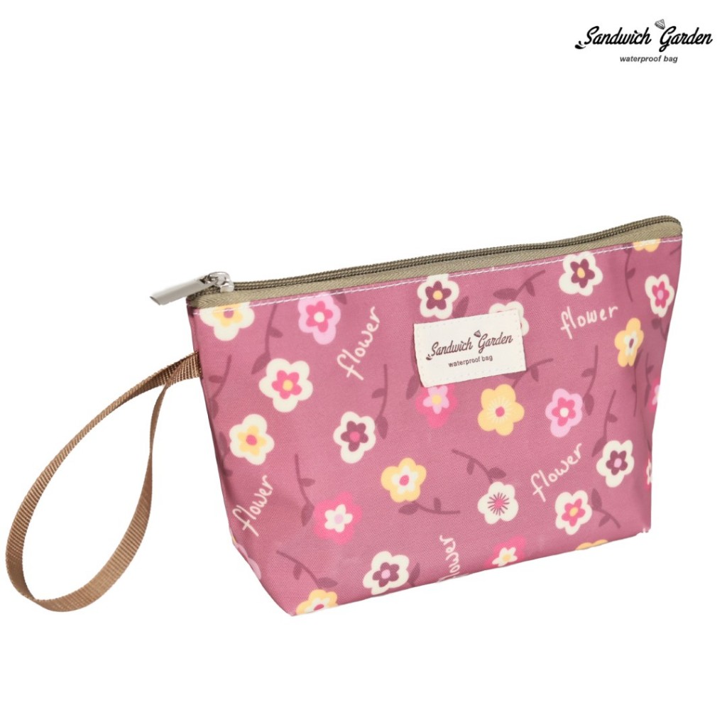 กระเป๋าใส่เครื่องสำอางค์ ไซส์เล็ก วัสดุผ้าเคลือบกันน้ำแบบเนื้อด้าน แบรนด์ Sandwich Garden