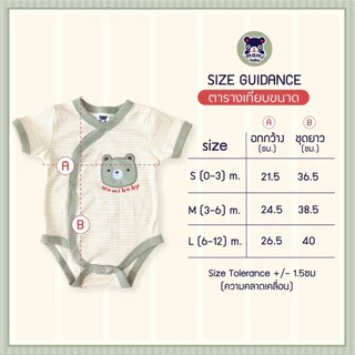 Mami Baby บอดี้สูทคอวี รุ่น แขนสั้น รุ่นผ้าแปะ เด็กแรกเกิด 0-6 เดือน Bodysuit เนื้อผ้านุ่มพิเศษ