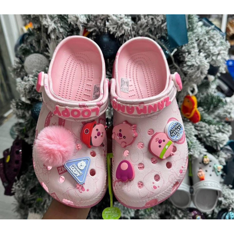 New รองเท้าแตะCrocs มาใหม่สีชมพูของ ของผู้หญิง(36-40)🥰🎊
