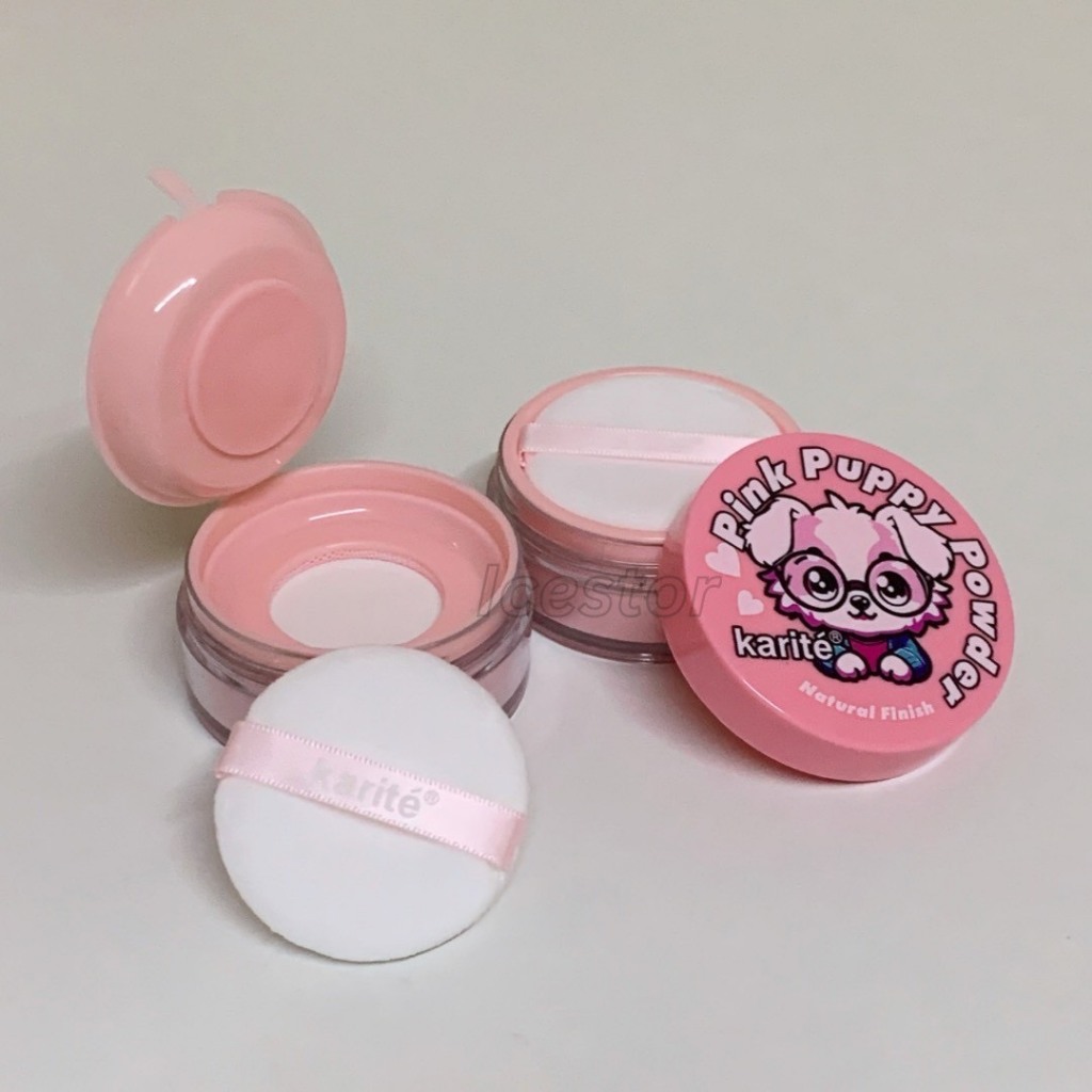 85356-47 Karite Pink PuPy Powder ตลับ แป้งฝุ่น เนื้อแป้งสีชมพู กันน้ำ มีกลิ่นหอม เนื้อละเอียด Butter