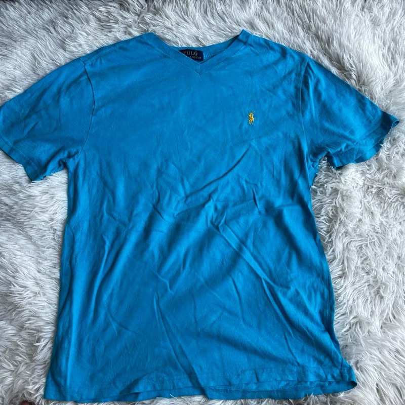เสื้อ polo ralph คอวีป้ายติดl🌲ของแท้100%