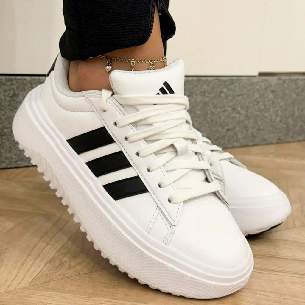 Adidas Collection รองเท้าผ้าใบ รองเท้าลำลอง พื้นหนา W Grand Court Platform IE1092 / IE1089 / IE1102 (2500) - รูปที่ 4