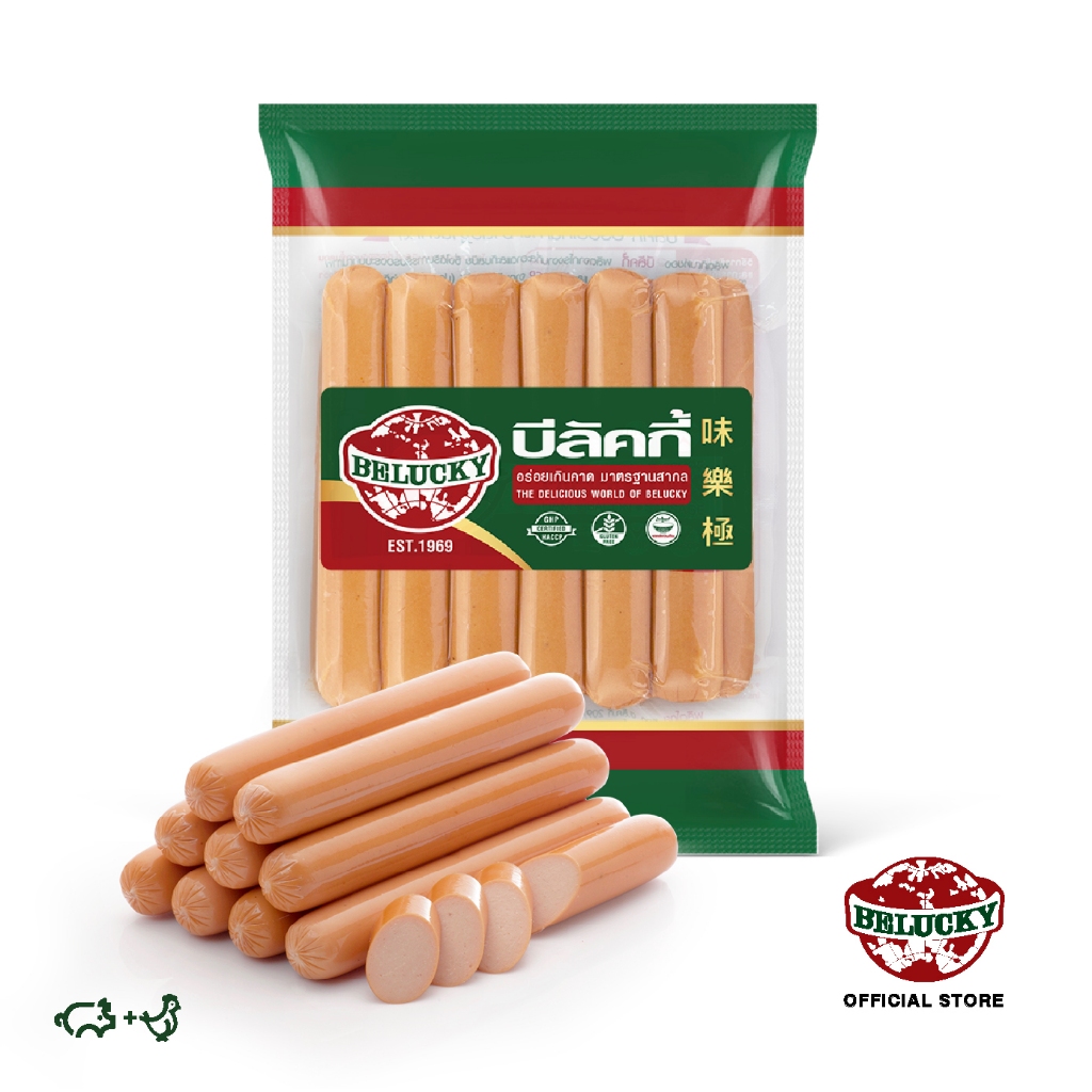 Belucky บีลัคกี้ Hotdog 6″(peel off) ฮอทดอก 6 นิ้ว (ลอก) (1,000g) ราคา ถูกที่สุด ดีลบีเคเค