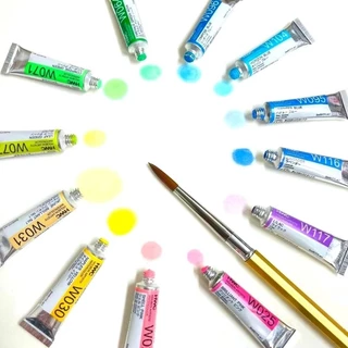 สีน้ำบีบแบ่ง 0.5 ,2 ml. Holbein Artists' Watercolor (Mini Pan ,Half Pan)