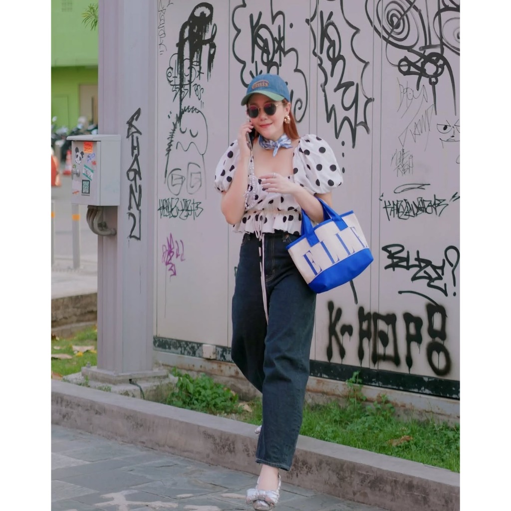 ELLE حقيبة توت كانفاس Love Color ‏(4 ألوان) — صورة 7