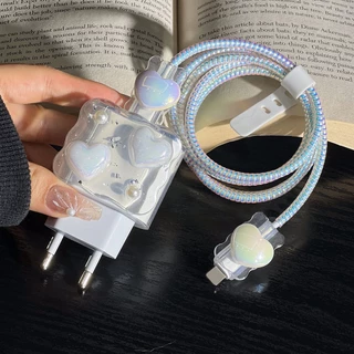 New เคส สำหรับ ไอโฟน Power Adapter 20W 18W สายชาร์จ ลายการ์ตูนน่ารัก Cable Bite IPhone 16 11 12 13 14 15 Pro Max Plus