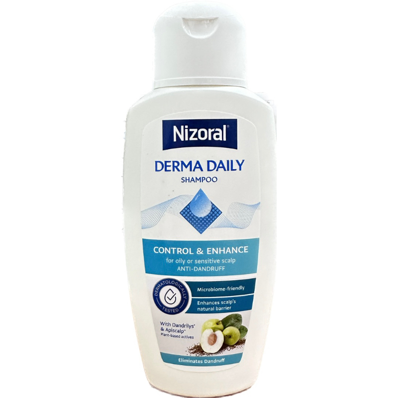 Nizoral derma daily anti-dandruff shampoo for oily & sensitive scalp แชมพู ไนโซรัล 200 ml.