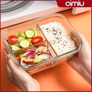 OIMIU กล่องแก้ว กล่องอาหารแก้ว กล่องถนอมอาหาร สามารถใช้กับตู้เย็น ไมโครเวฟ เข้าเตาอบได้ทนความร้อนสูง