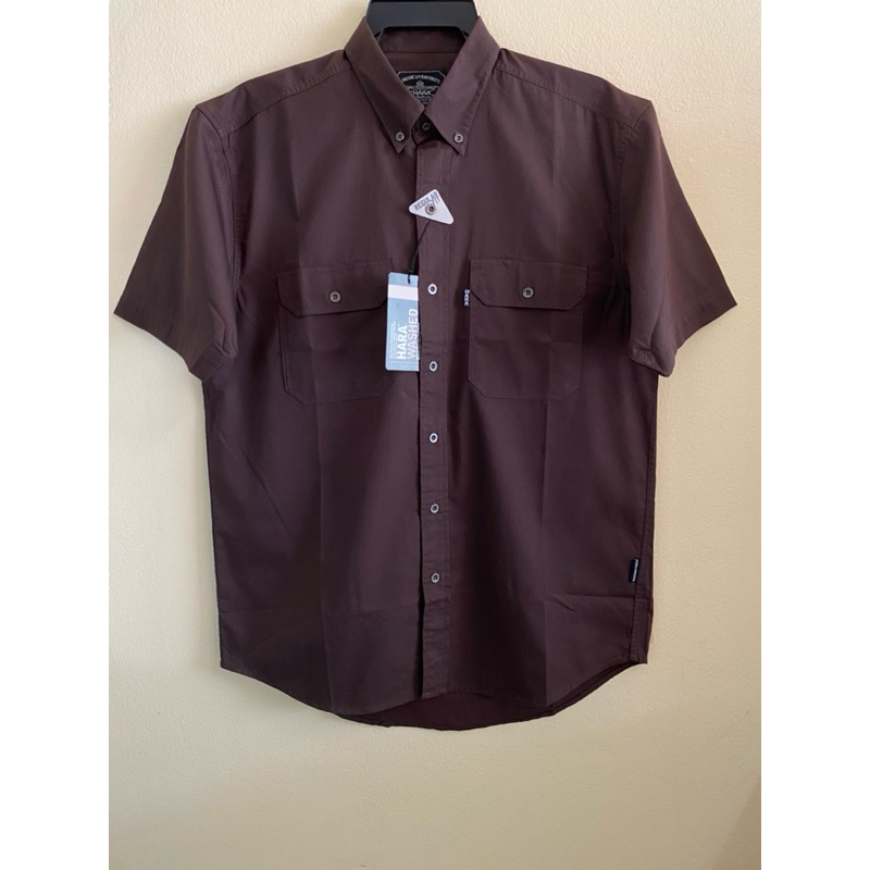 HARA (ฮาร่า) เสื้อเชิ้ตผู้ชาย มีหลายสี cotton100% ทรงตรง  ของแท้100%จากห้าง