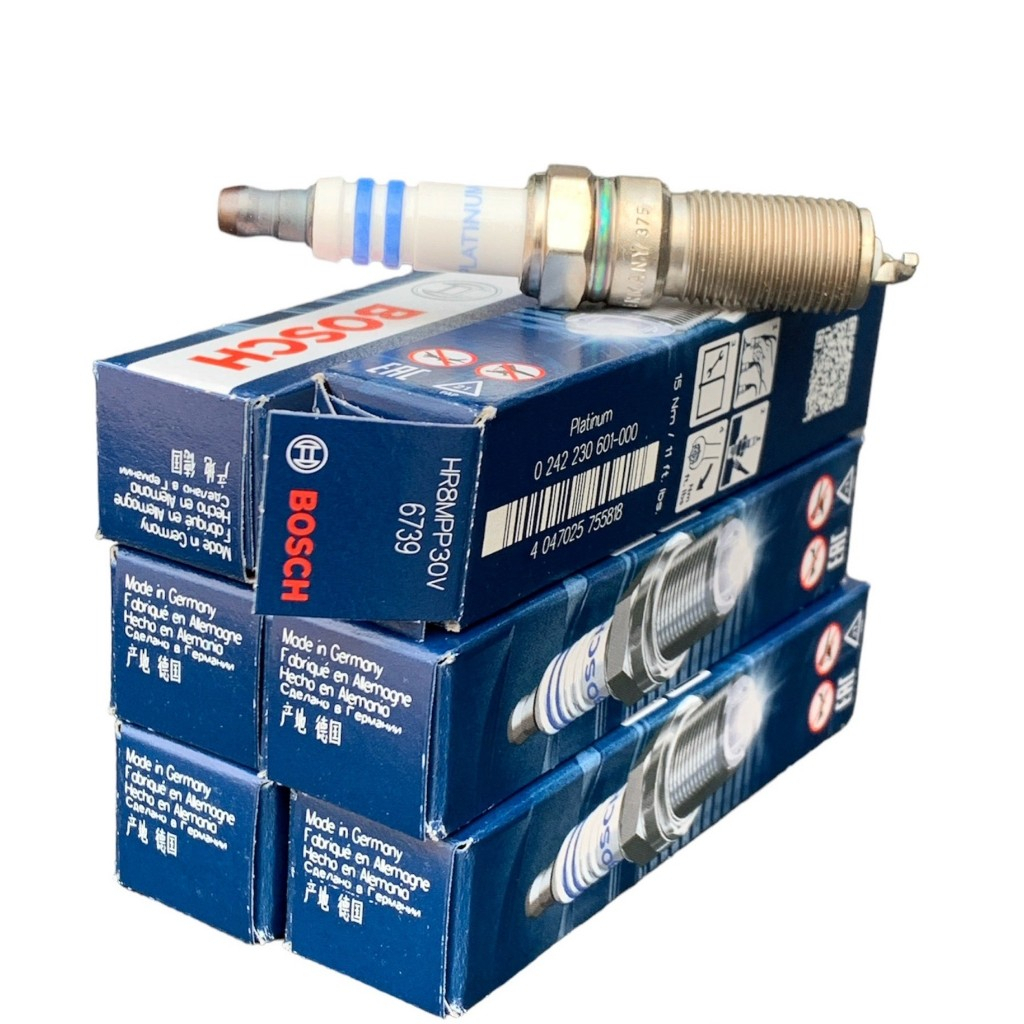 "Bosch แท้" หัวเทียน ฟอร์ด เฟียสต้า,Ford Fiesta 1.4 1.5 1.6,FORD ESCAPE 2.3, #HR8MPP30V BOSCH (4หัว)