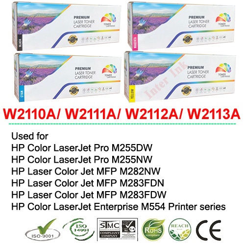 ตลับหมึก W2110A / W2111A / W2112A / W2113A (206A) สีดำ/ สีฟ้า/ สีเหลือง/ สีแดง Compatible