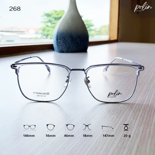 Polin กรอบแว่นสายตา รุ่น 268 ไม่ใช่แว่นสำเร็จ สามารถนำไปตัดแว่นสายตาได้