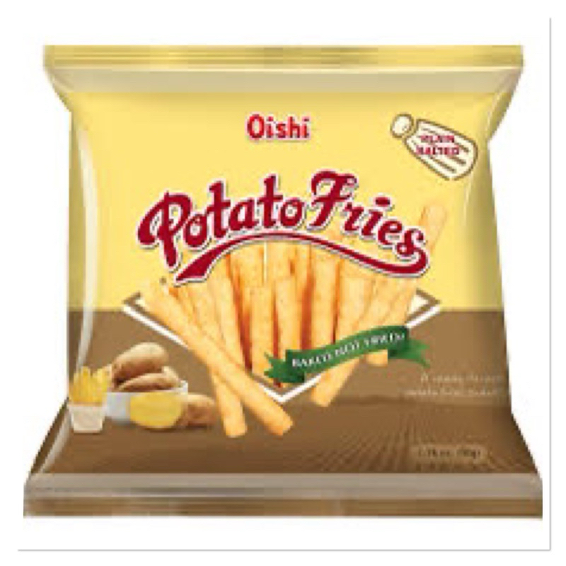 Oishi Potato Fries Plain Salted 50g