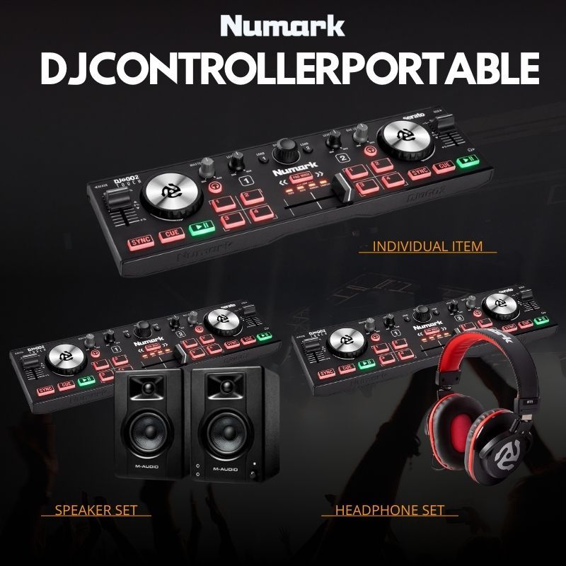 Numark Portable DJ Controller and Headphone Set: DJ2GO2 Touch & HF175