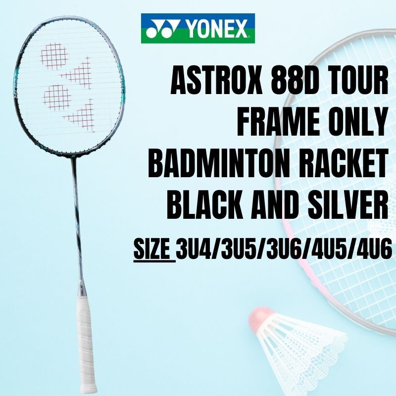 YONEX Astrox 88D Tour Badminton Racket - Unstrung - Black and Cerulean Blue