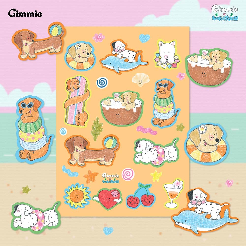 🐶✨ New Collection สติ๊กเกอร์ คอลเลคชั่นใหม่ (Gimmic ✖️ Worapeach) มาพร้อมกัน 2 ลายสุดคิ้วท์ ทาสน้องหมาพลาดไม่ได้แย้วว 🤎🐾