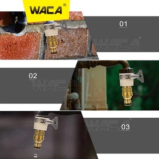WACA ชุดข้อต่อก๊อกน้ำ 1/2 นิ้ว สายยาง(4หุน) ข้อต่อสวมเร็ว ข้อต่อก๊อกน้ำ เครื่องซักผ้า ข้อต่อสายยาง ข้อต่อเร็ว