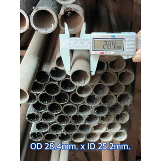 ท่อเหล็กกลม แป๊ปสเตย์ไร้ตะเข็บ คุณภาพดีจากต่างประเทศ Seamless Tube ขนาดรอบนอก 28.4 mm. รูใน 25.2 mm.