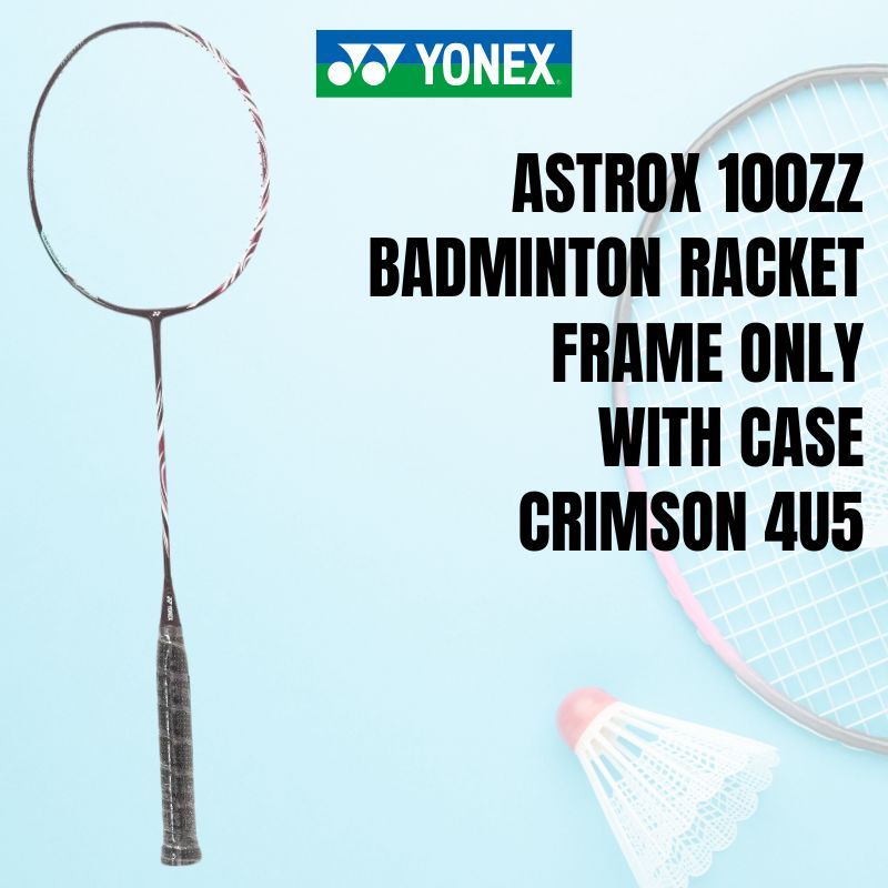 YONEX Astrox 100ZZ Badminton Racket Frame Only with Case - Made in Japan - Crimson (821) - Grip Size
