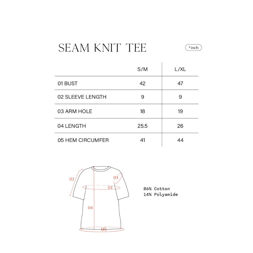 knitCircle - SEAM Oversized knit tee (3 สี) Men's collection เสื้อยืดไหมพรมแขนสั้น ทรงโอเวอร์ไซส์ สวมหัว ลายทอนูนแนวนอน - รูปที่ 5