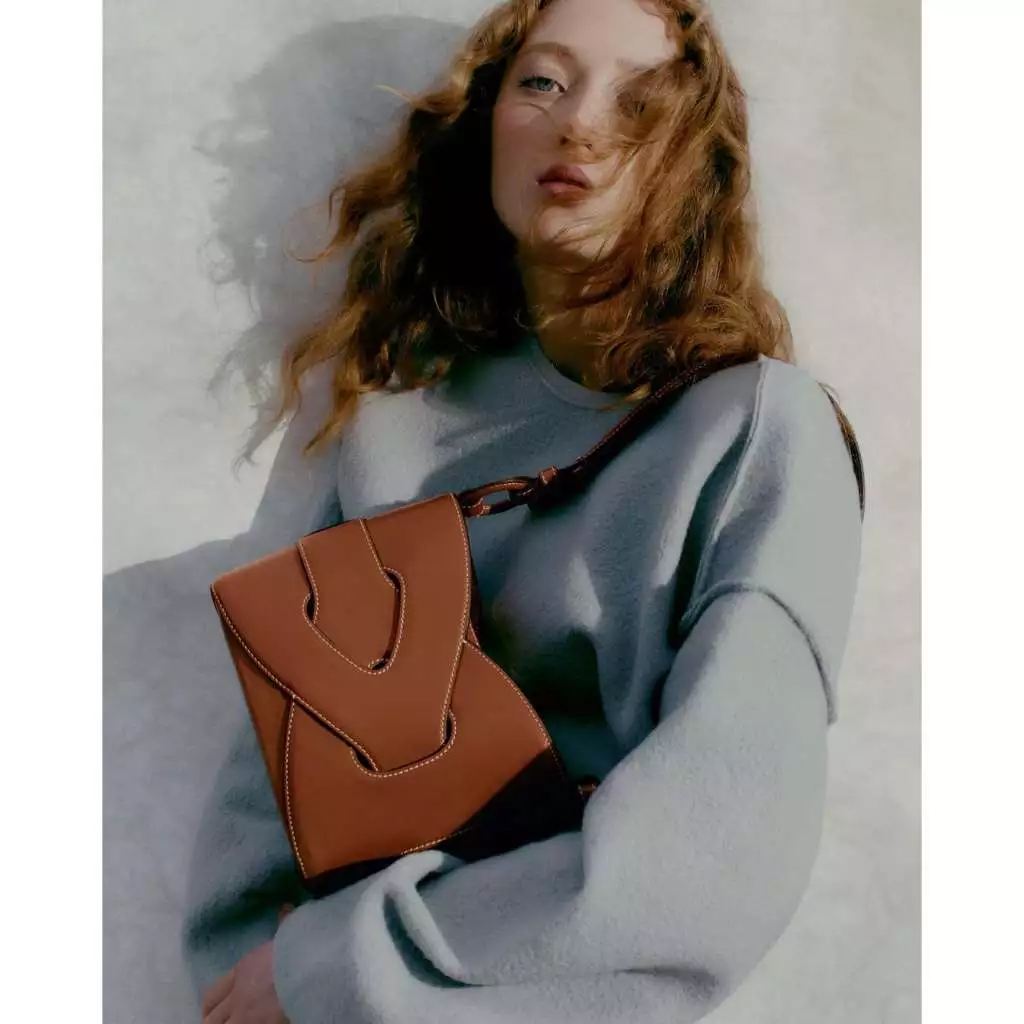 「ของแท้ 100 %」Polene Nodde Smooth bag กระเป๋าถือ กระเป๋าสะพายข้าง