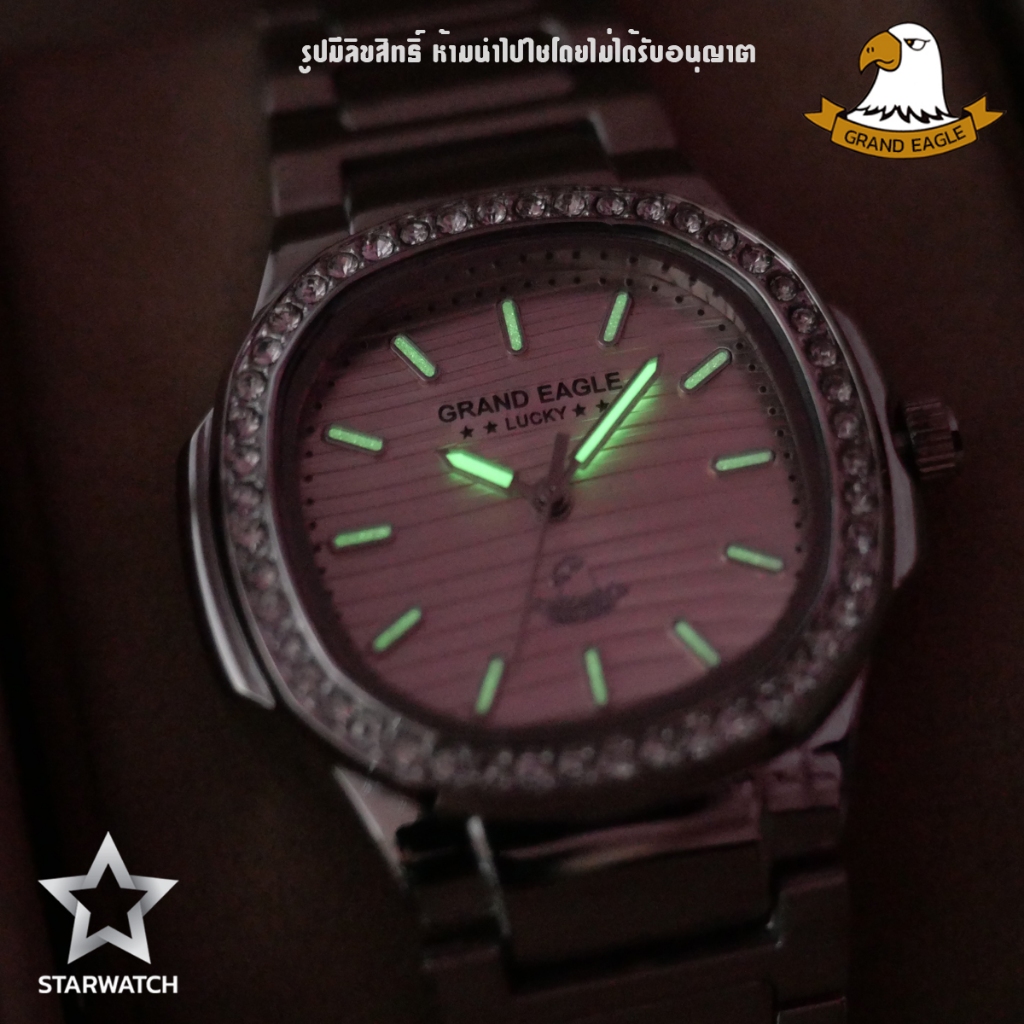 GRAND EAGLE นาฬิกาข้อมือผู้หญิง สายสแตนเลส รุ่น GE155L – SILVER/LIGHTPINK