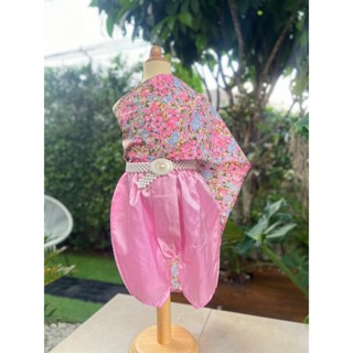 ชุดสไบเด็กผ้าลายดอก ผ้า TC พิมพ์ลาย FV100