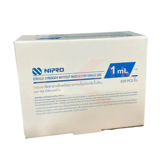 [EXP: 2026-9] Nipro Syringe LDS ไซริ้งค์พลาสติก ขนาด 1ml หัวจุกดำ [Low dead space KDL] จำหน่ายต่อกล่อง [100pcs/box]