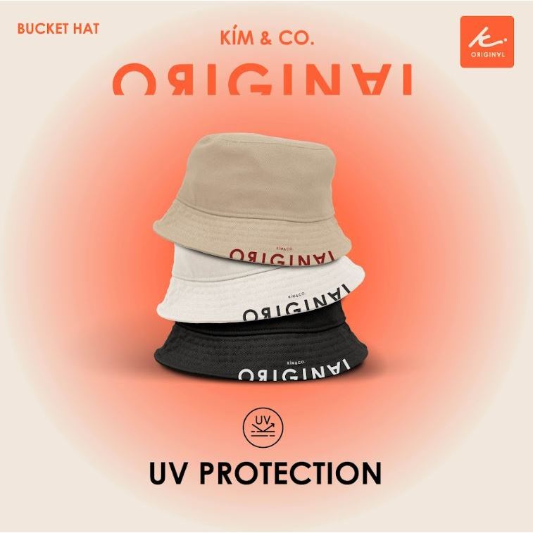 KIM&CO. ORIGINAL - ORIGINAL BUCKET HAT (KCH006) หมวกบัคเก็ต หมวกแฟชั่น กันแดด กันรังสี UV ใส่ได้ทั้งผู้ชายและผู้หญิง