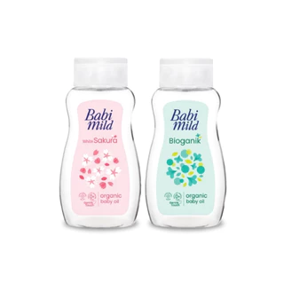 [ 1ขวด ] Babi mild เบบี้มายด์ เบบี้ ออยล์ ออร์แกนิก ขนาด 50 มล. (1ขวด) คละสูตร