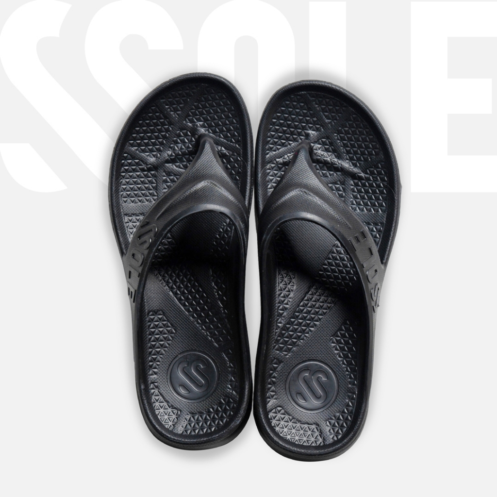 SSOLE Sandals- รองเท้าแตะใส่วิ่ง สี Black