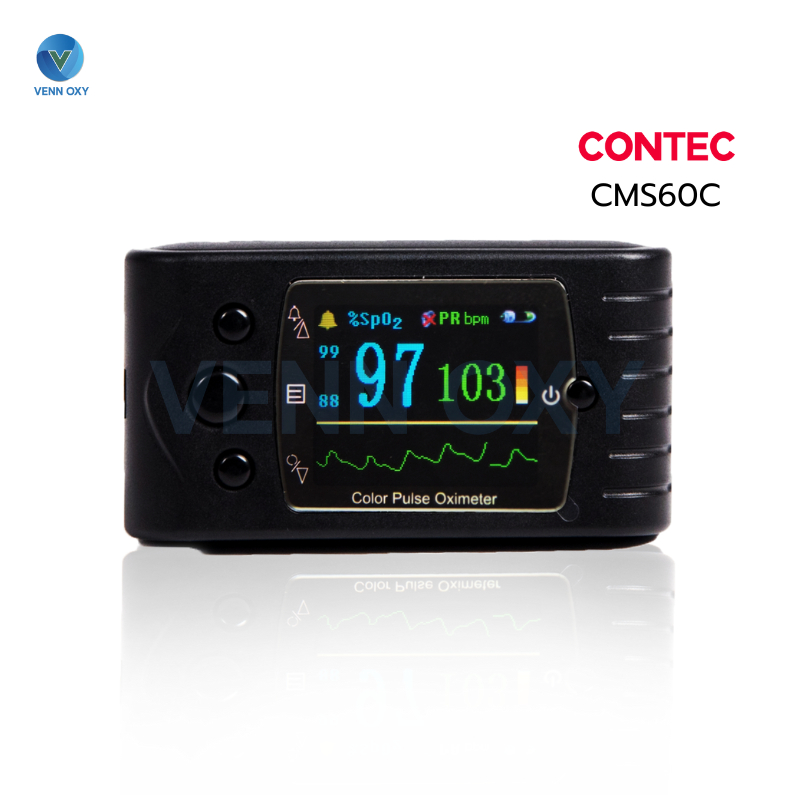 Fingertip pulse oximeter เครื่องวัดออกซิเจนปลายนิ้ว Contec รุ่น CMS60C ใช้ได้ทั้งเด็ก และผู้ใหญ่