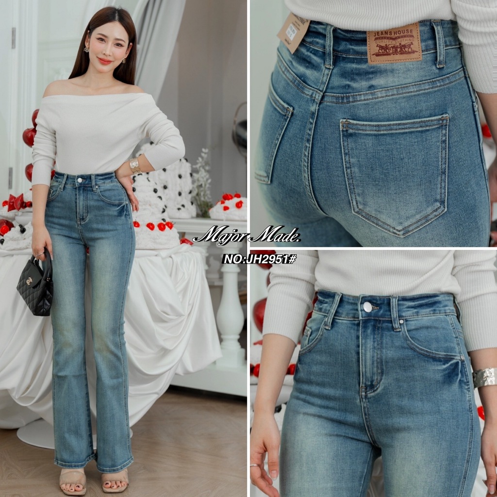 JH2951# กางเกงยีนส์ขาม้ายาว - รูปที่ 5