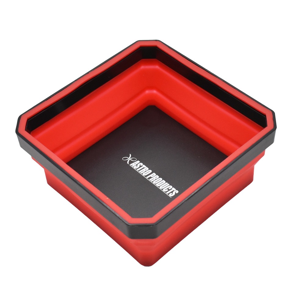 Astro Products ถาดแม่เหล็กซิลิโคนพับได้ สีแดง / Foldable Silicone Magnetic Tray Red