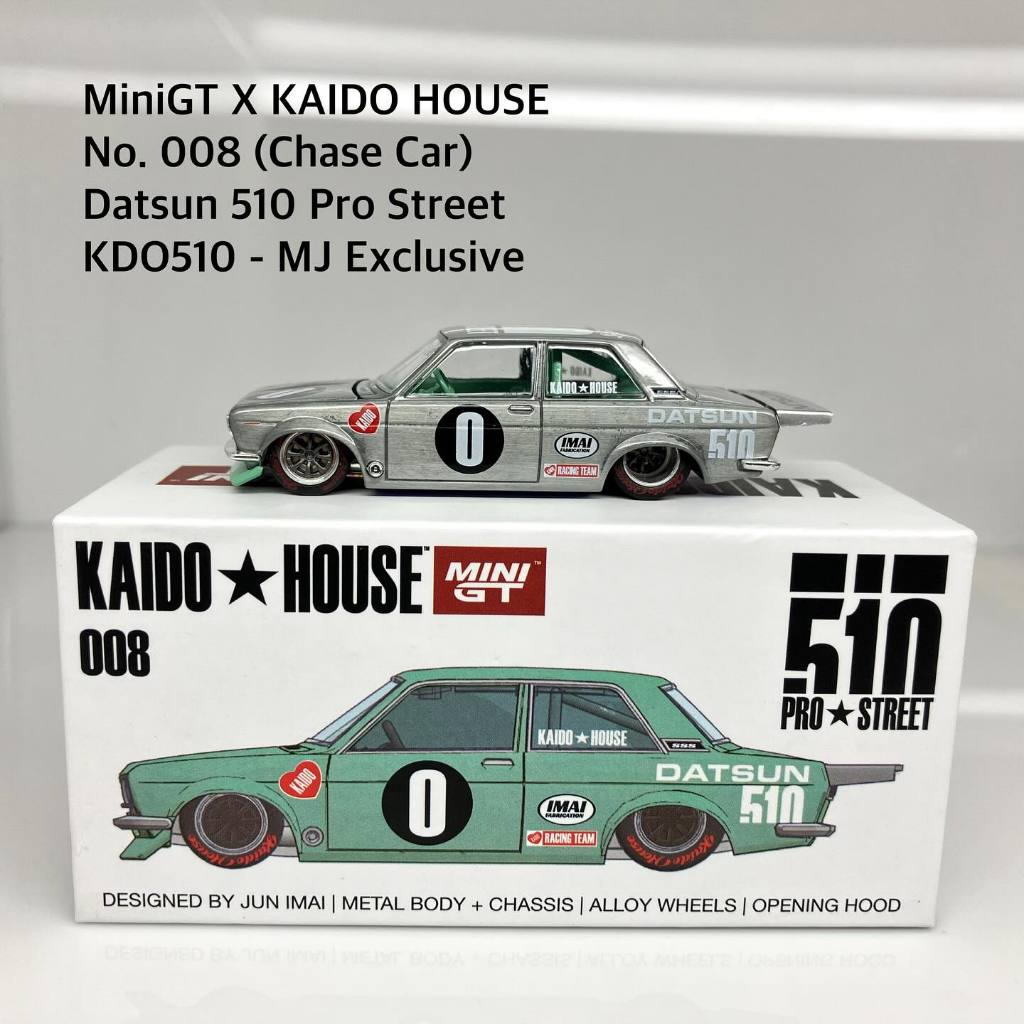Kaidohouse x MINI GT Chase No. 008 Datsun 510 Pro Street KDO510 - MJ Exclusive