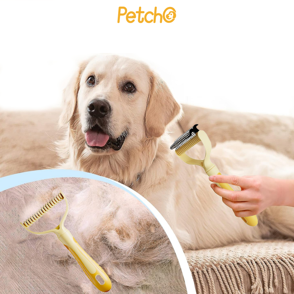 Petcho مشط بوجهين لفك تشابك شعر الحيوانات — صورة 8