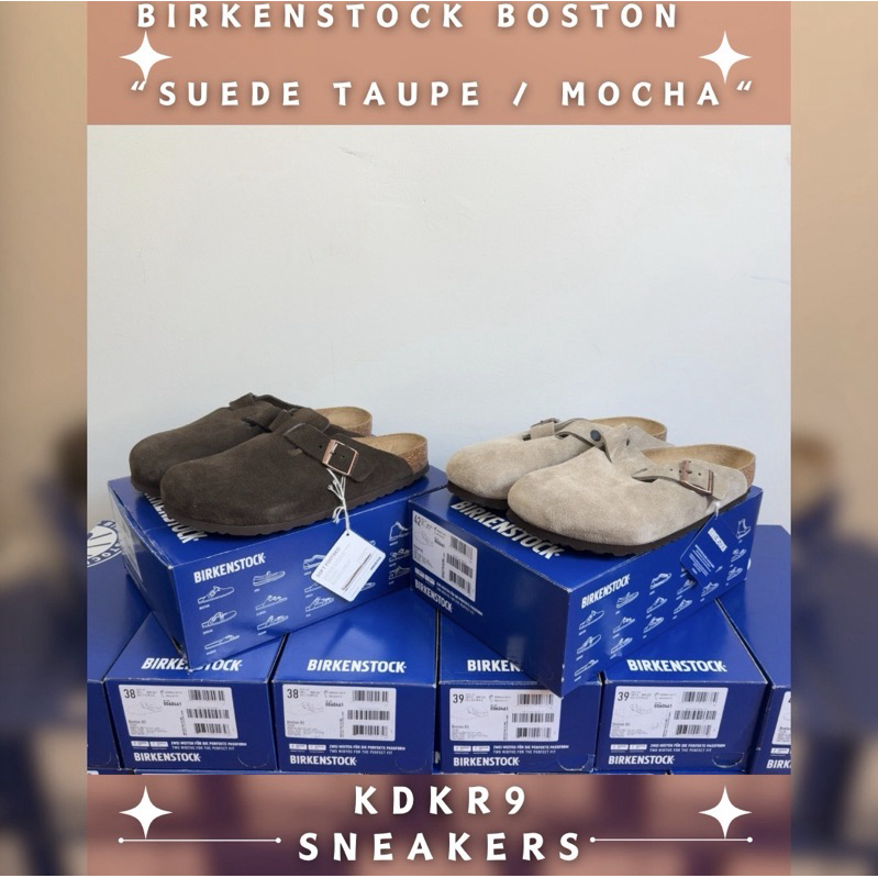 [ พร้อมส่ง ของแท้ 100% 🇹🇭🇹🇭 ] Birkenstock Boston SFB Suede Taupe Mocha สีสุดฮิต