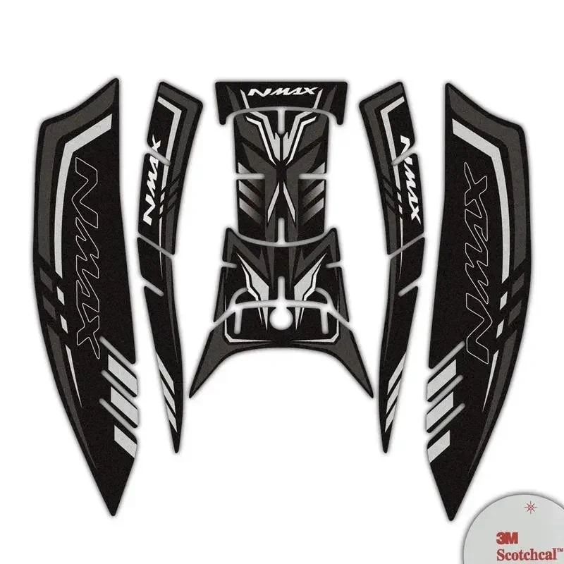 แผ่นเหยียบกันลื่น สติกเกอร์ สำหรับ YAMAHA NMAX155 Nmax125 NMAX สติ๊กเกอร์ตกแต่งชุดแผ่นเชื้อเพลิง - รูปที่ 4