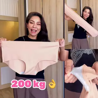 กางเกงชั้นใน 🌸 2XL-6XL (แพค 5-10)ไร้ขอบ ยืดได้4ทาง วัสดุ Nylon/Lycra สำหรับสาวอวบ - ผู้หญิง, Women