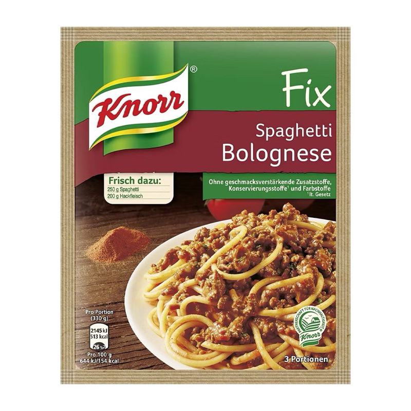 คนอร์ ฟิกส์ ซอสผงสปาเก็ตตี้โบลองเนส Knorr Fix Spaghetti Bolognese นำเข้า 42g.