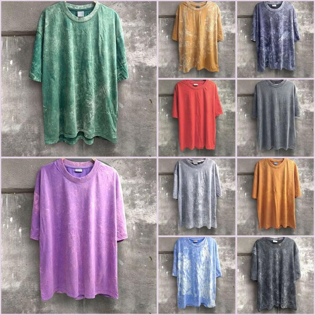เสื้อยืดผ้าฟอก หลากสี อก44-46" ยาว28-29" เรียบๆเซอร์ๆ ผ้าตอตตอน นิ่ม ใส่สบาย สินค้ามือหนึ่ง