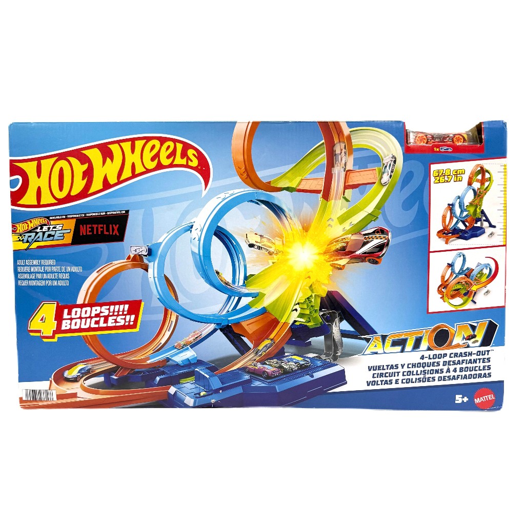 Hot Wheels Action 4-Loop Crash Out HXR70